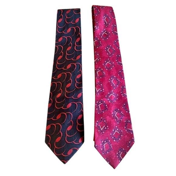 Vintage Enrico Coveri Silk Ties – Set of 2 - Picture 1 of 6